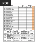 Rúbrica - Intervenciones Orales