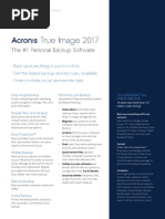 Acronis True Image 2017 Datasheet