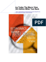 Economics Today The Macro View Canadian 5th Edition Miller Test Bank