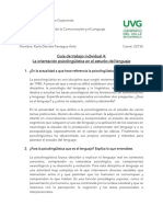 Guía de Trabajo Individual 4 - La Orientación Psicolingüística en El Estudio Del Lenguaje