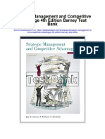 Strategic Management and Competitive Advantage 4th Edition Barney Test Bank