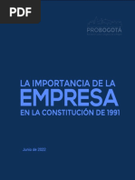 Importancia de La Empresa en La Constitución Política 1991