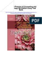 Theory and Practice of Counseling and Psychotherapy 9th Edition Corey Test Bank