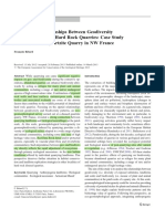 Patch-Scale Relationships Between Geodiversity and Biodiversity in Hard Rock Quarries: Case Study From A Disused Quartzite Quarry in NW France