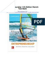 Entrepreneurship 11th Edition Hisrich Test Bank