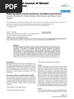 International Journal of Mental Health Systems: Reducing Stigma and Discrimination: Candidate Interventions