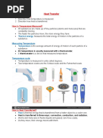 Heat Transfer - G6 Lesson Notes