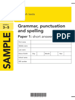 SPAG Paper 1 Short Answer Questions