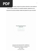 Diagnóstico Sobre La Percepción e Imagen de Los Productos Elaborados A Mano Mediante La Técnica de Tejido A Crochet en La Comunidad Estudiantil y Administrativa de La Corpo