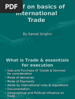 Brief On Basics of International Trade