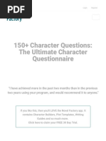 150+ Character Questions - Ultimate Character Questionnaire