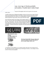 Hieroglyphs On Bone Ivory Tags of Abydos