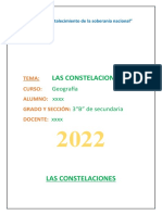 Las Constelaciones: Geografía XXXX 3"B" de Secundaria XXXX