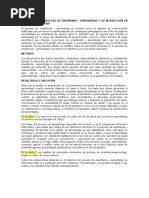 Elementos Del Proceso de Enseñanza - Aprendizaje y Su Interacción en El Ámbito Educativo