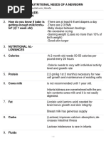 Chapter 19 - Nutritional Needs of A Newborn