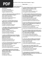 Examen de Diagnóstico FORMACIÓN CÍVICA Y ÉTICA