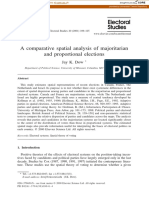 A Comparative Spatial Analysis of Majoritarian and Proportional Elections