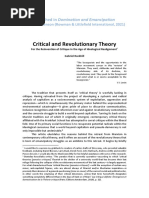 Critical and Revolutionary Theory For TH