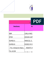 Schedule First Semester