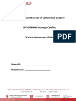 V2 - SITXCOM005 - Manage Conflict - Student Assessment and Guide