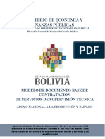 Ministerio de Economía Y Finanzas Públicas: Modelo de Documento Base de Contratación de Servicios de Supervisión Técnica