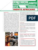 El Continente Africano para Segundo Grado de Secundaria