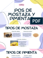 Tipos de Mostaza y Pimientas