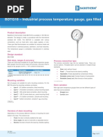 PDS TG BDTG18 Process Temperature Gauge 100 160mm - Badothermr Rev