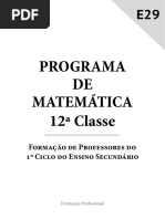 Programa de Matemática 12 Classe - 092855