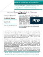 The Role of Hormonal Regulation in The Maintenance of Homeostasis