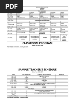 Yusop Schedule