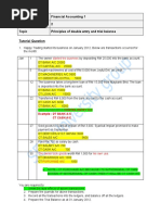 Tutorial Principle of Double Entry and Trial Balance (13) ANSWER