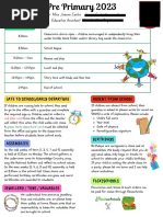 Pre Primary 2023 Information Booklet