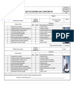 Check List Pulidora de Concreto