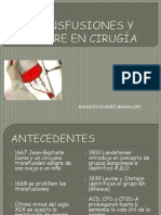 Transfusiones y Sangre en Cirugía