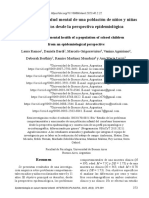 Estudio Sobre La Salud Mental de Una Población de Niños y Niñas Escolarizados Desde La Perspectiva Epidemiológica