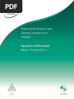 Planeación Del Docente en Línea Ingeniería de Bioprocesos I Unidad II