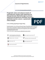 Prognostic Value and Adverse Events of Cytoreductive Surgery With Hyperthermic Intraperitoneal Chemotherapy in Primary Advanced and Platinum