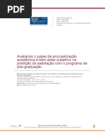 Avaliando o Papel Da Procrastinação Acadêmica e Bem-Estar Subjetivo Na Predição Da Satisfação Com o Programa de Pós-Graduação