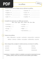 Fiches Dapplication Les Affixes