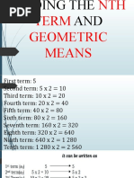 M10 (6) Finding The NTH Term and Geometric Means