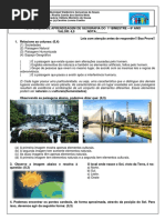 Verificação de Aprendizagem de Geografia Do 1º Bimestre