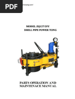 Parts Operation and Maintenace Manual: MODEL ZQ127/25Y Drill Pipe Power Tong