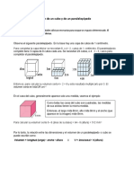 Volumen de Un Cubo y de Un Paralelepípedo