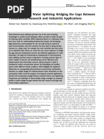 Electrochemical Water Splitting Bridging The Gaps Between Fundamental Research and Industrial Applications