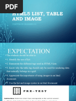 COMPUTER PROGRAMMING GR 11 HTML5 List, Table and Image