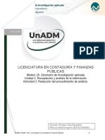 A3 - Redacción Del Procedimiento de Análisis