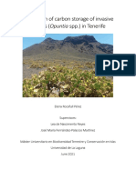 Calculation of Carbon Storage of Invasive Species (Opuntia SPP.) in Tenerife