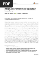 Dispersion Energy Analysis of Rayleigh and Love Waves