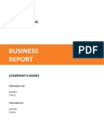 Business Report Sample Template